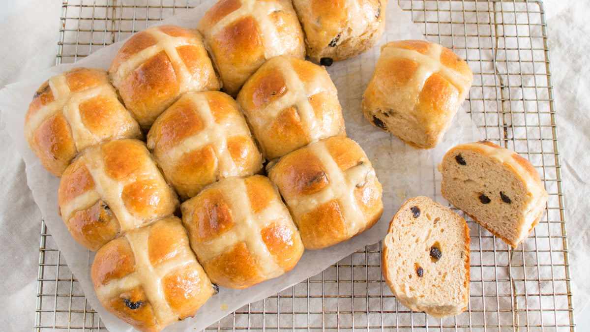 Olive Oil Hot Cross Buns