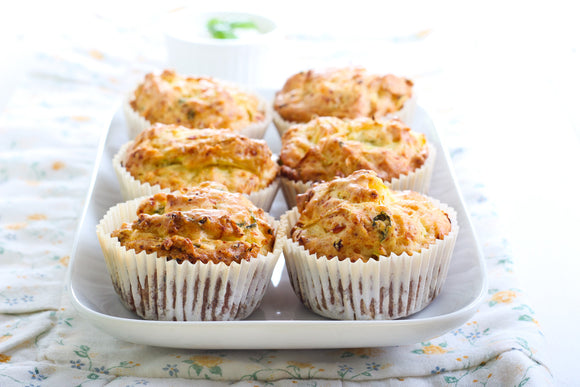 Whole Wheat EVOO, Zucchini & Cranberry Muffins
