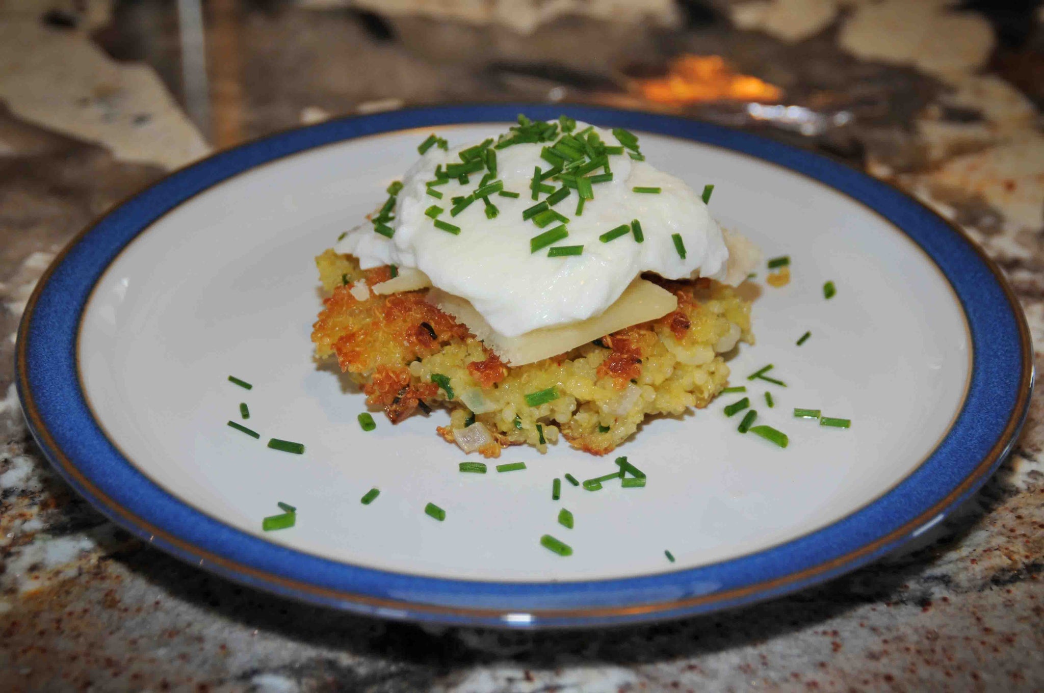 Quinoa Patties with Poached Eggs