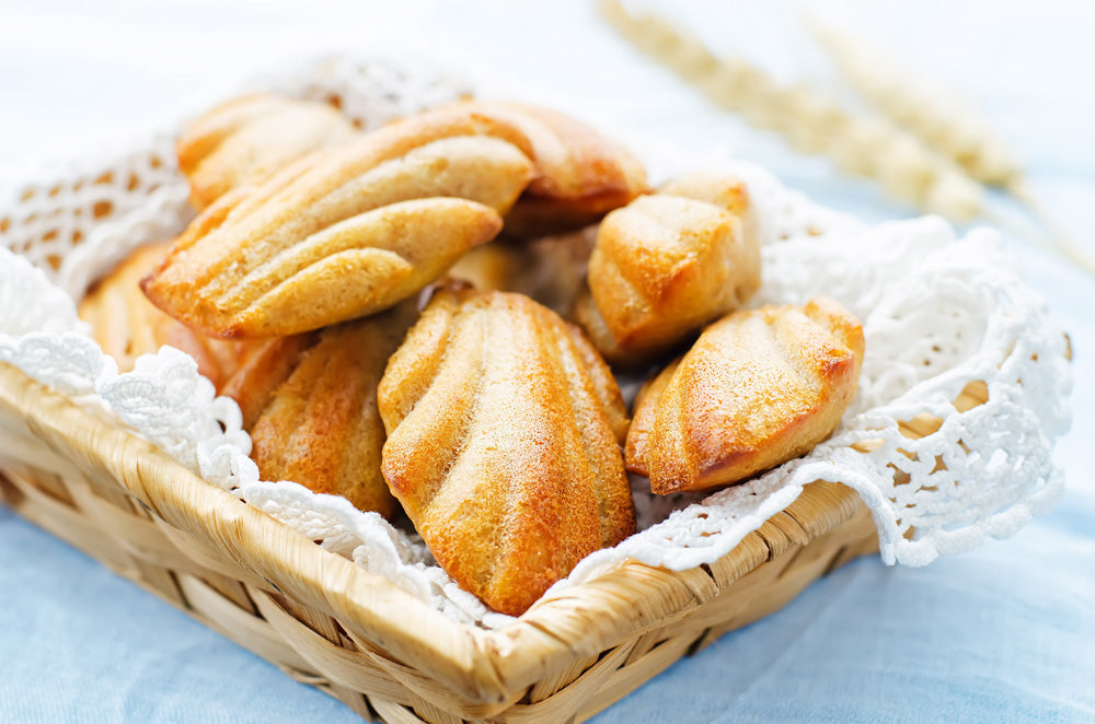 Dark Chocolate and Blood Orange Olive Oil Madeleines