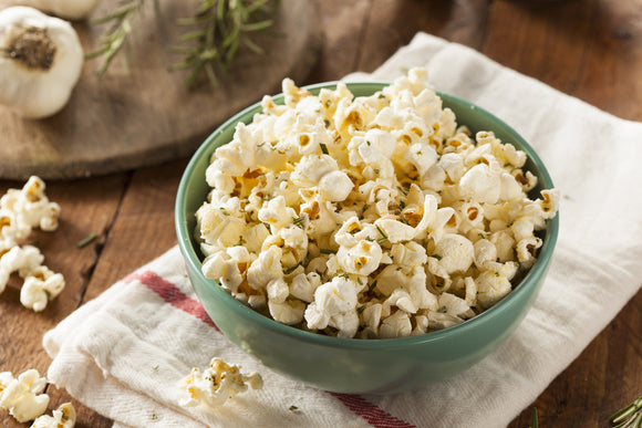 Asiago, Black Pepper and Wild Mushroom-Sage Olive Oil Popcorn