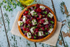 Roasted Beet Salad with Fresh Goat Cheese & Toasted Pecans