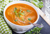 Cream of Roasted Pepper & Tomato Soup With Tuscan Herb Olive Oil