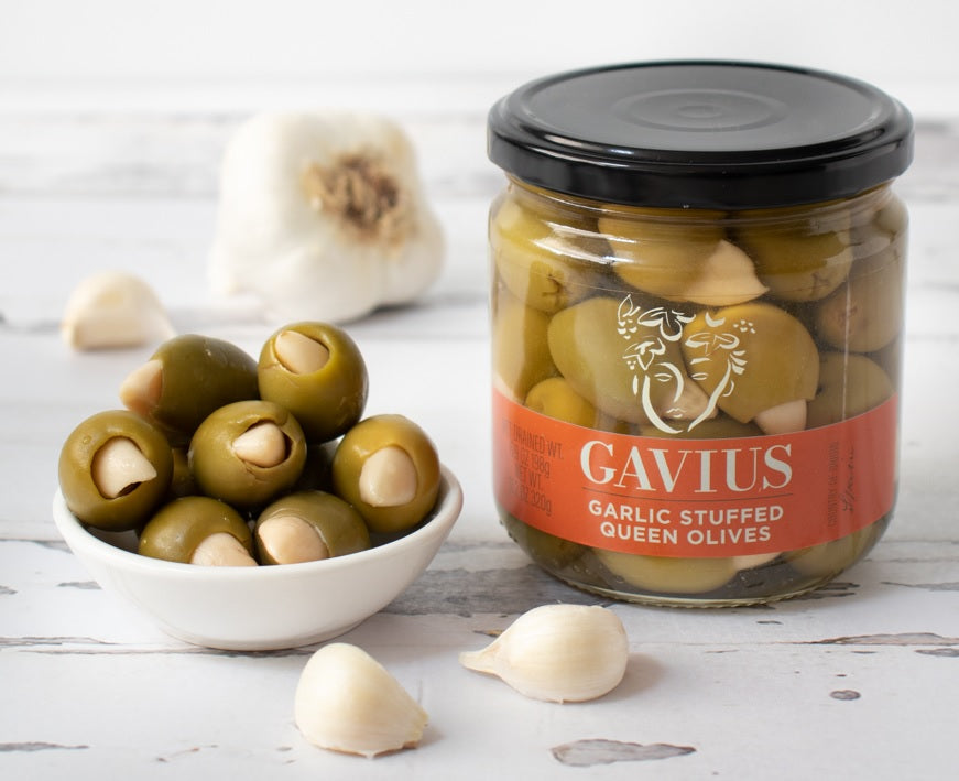 Gavius Queen Olives Stuffed with Garlic - 320g
