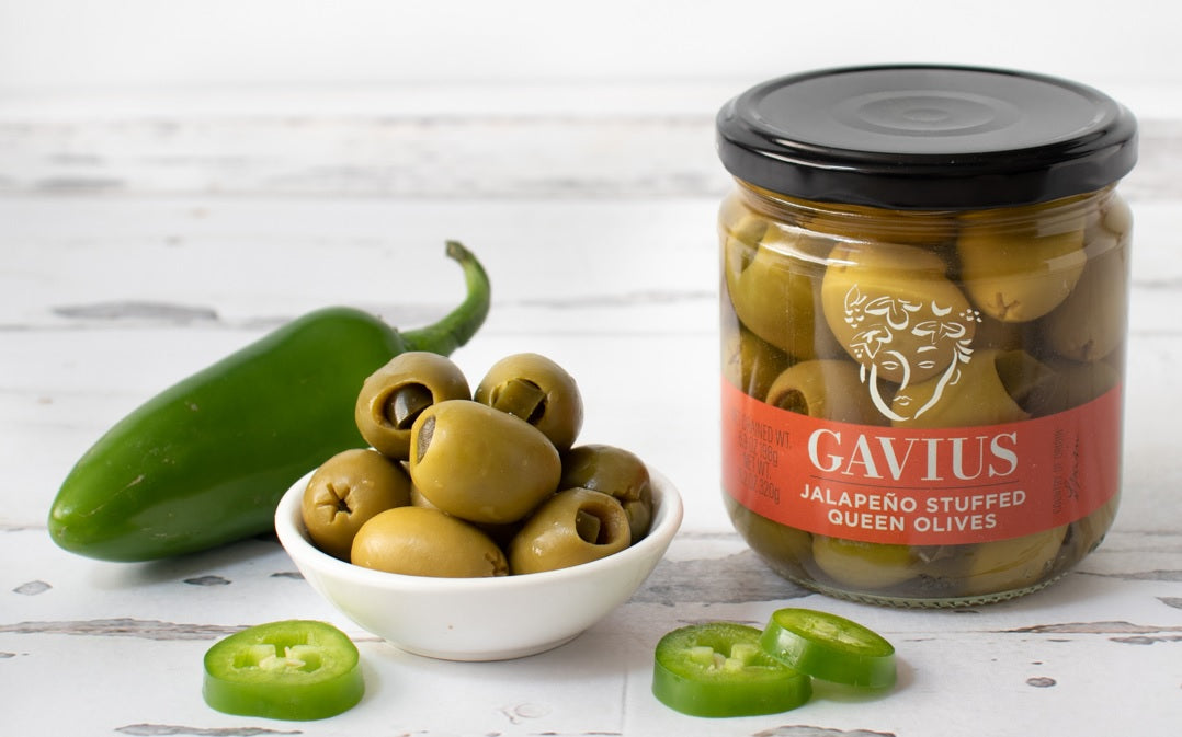 Gavius Queen Olives Stuffed with Jalapeños - 320g
