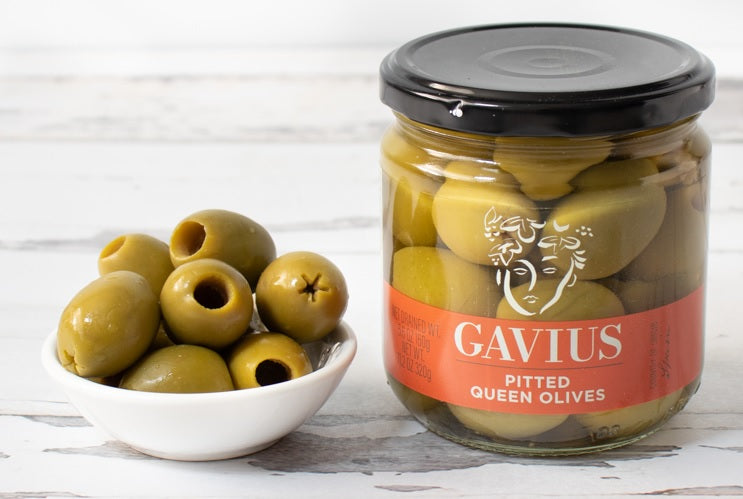 Gavius Pitted Green Queen Olives - 320g